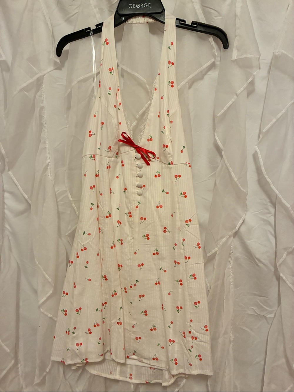 wild fable white Dress with Red Cherry Print - Picture 2 of 5